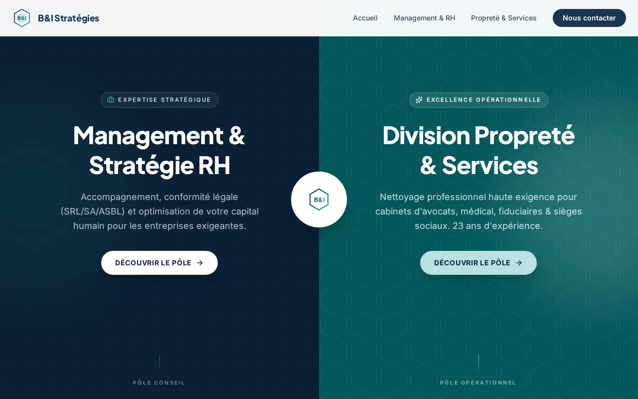 Site web bi-strategies.be réalisé par PC Dépannage Courcelles