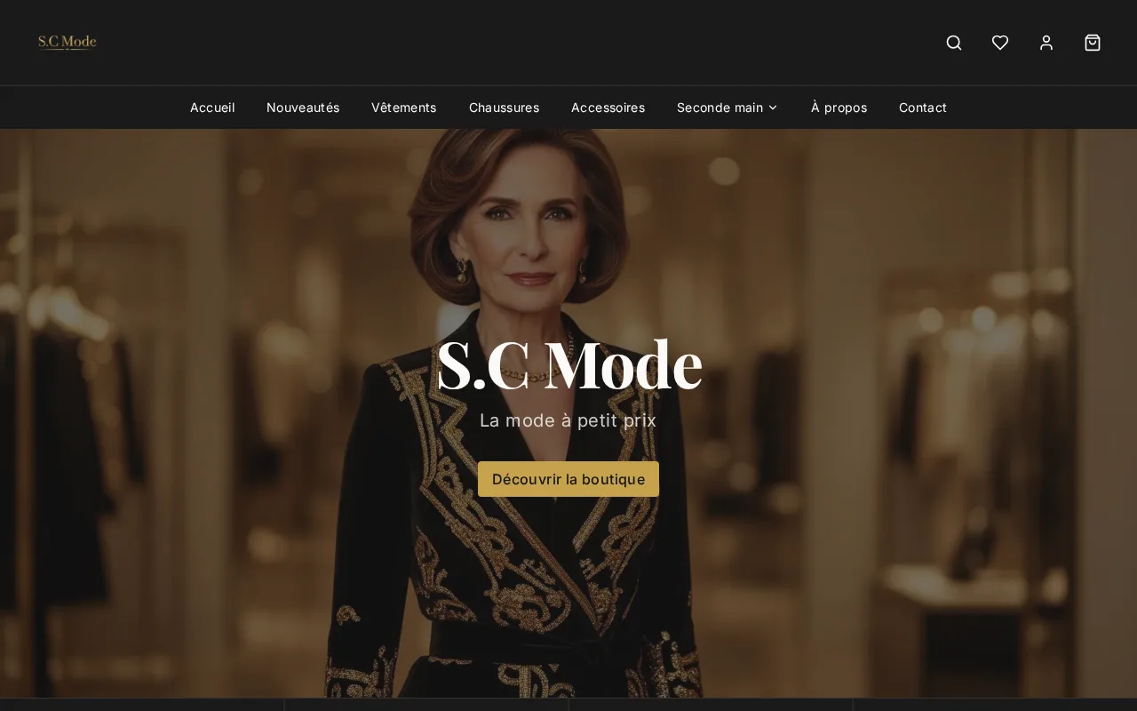Site web scmode.be réalisé par PC Dépannage Courcelles